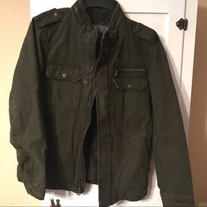 Levi’s Stand Collar Military Jacket Olive Green S